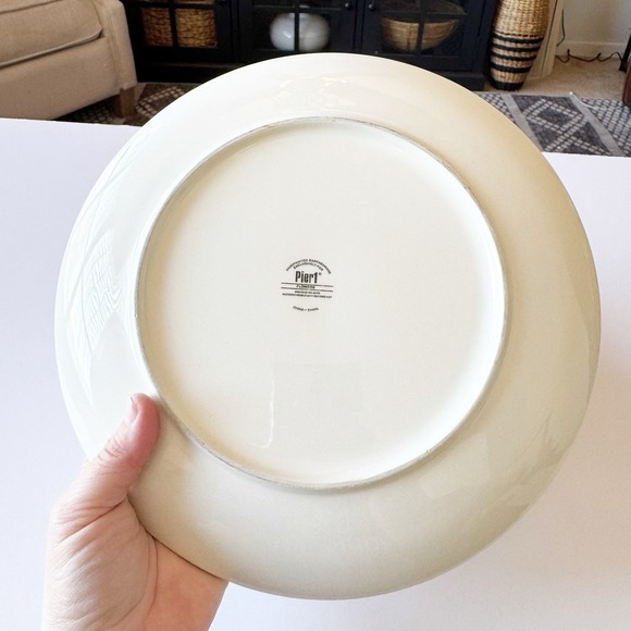 Pier 1 Imports "Flowers" Set Of 4 Dinner Plates 10 7/8" Handpainted Earthenware - Picture 5 of 8